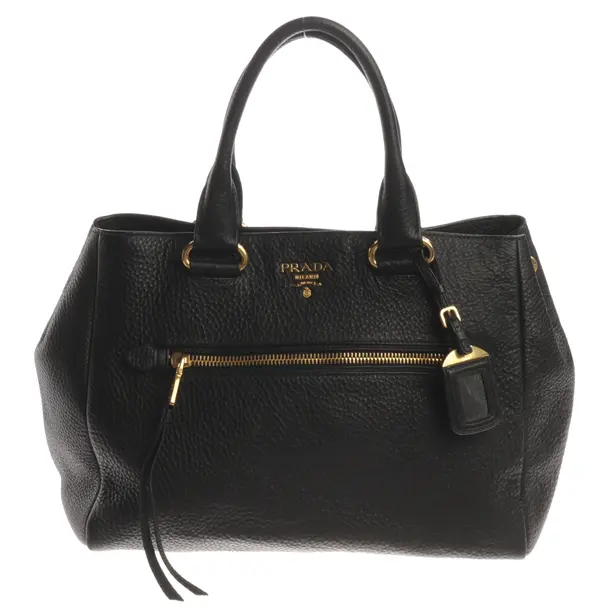 Handbag, in Black, Leather, Prada