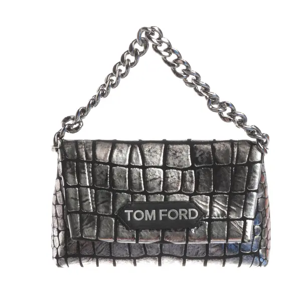 Borsa da sera, in argento, Pelle, Tom Ford