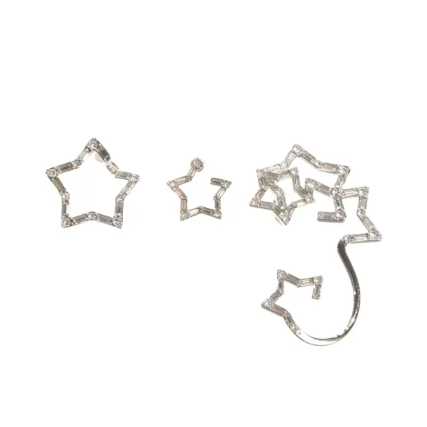 Ohrringe, in Silber, Metall (metallisch, metallisiert), Swarovski