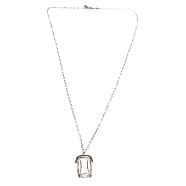 Collana, in Nero, Metallo (metallico, metallizzato), Swarovski