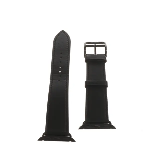 Uhrenarmband, in Schwarz, Leder, Hermès