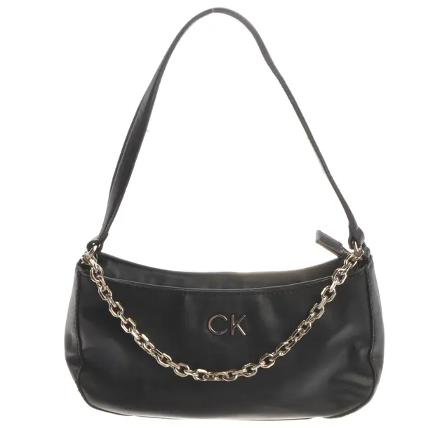 Schultertasche, in Schwarz, Leder, Calvin Klein