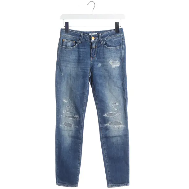 Jeans skinny, in Blu, Cotone, Chiuso
