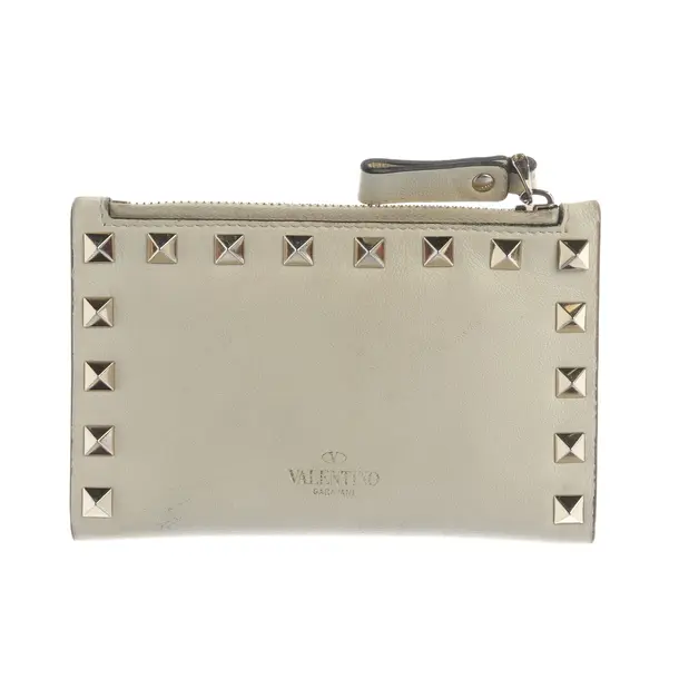 Geldbörse, in Beige, Leder, Valentino