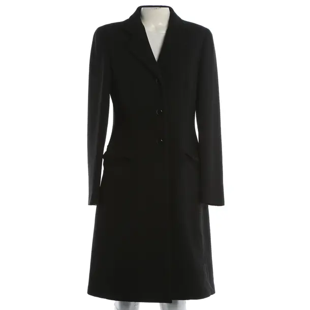 Mid-Season Coat, in Black, Cotton, Giorgio Armani