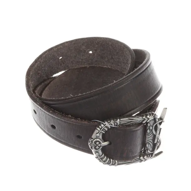 Belt, in Dark Brown, Leather, Saint Laurent