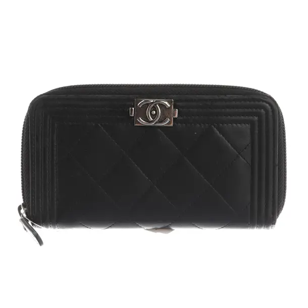 Wallet, in Black, Leather, Chanel