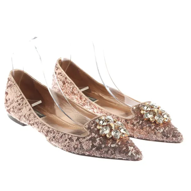 Ballerinas, in Roségold, Dolce & Gabbana