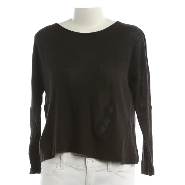 Long Sleeve Shirt, in Black, Cotton, Maje