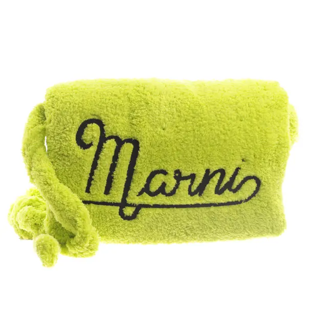 Shoulder Bag, in Neon Green, Cotton, Marni