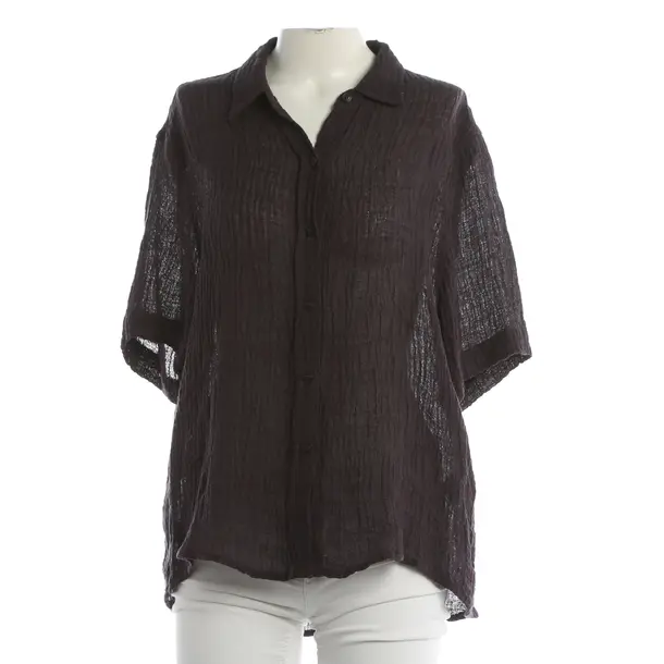 Blouse, in Dark Purple, Linen, Masscob