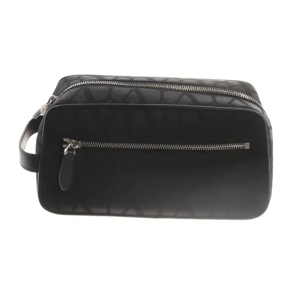 Cosmetic Bag, in Black, Polyimide, Valentino
