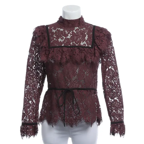 Blouse, in Bordeaux, Viscose, Ganni