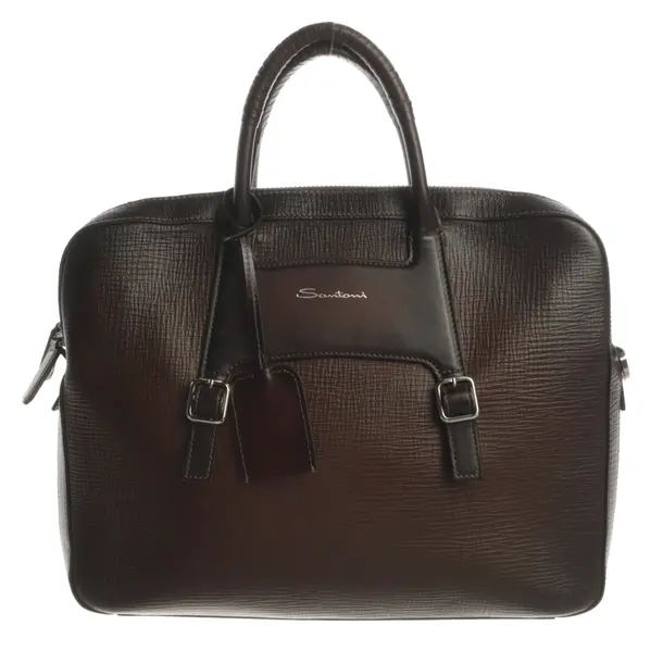 Borsetta, in Marrone scuro, Pelle, Santoni