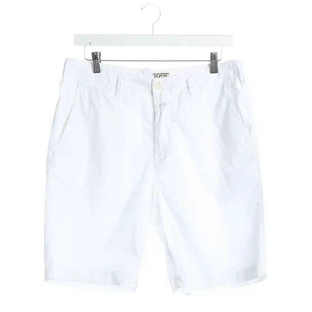 Pantaloncini, in Bianco, Cotone, Chiuso