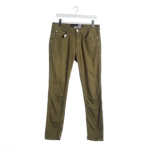Straight Fit Jeans, in Green, Cotton, Love Moschino