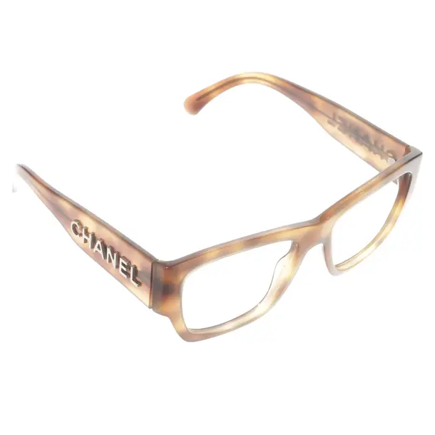 Montatura per occhiali, in Marrone chiaro, Altre fibre, Chanel
