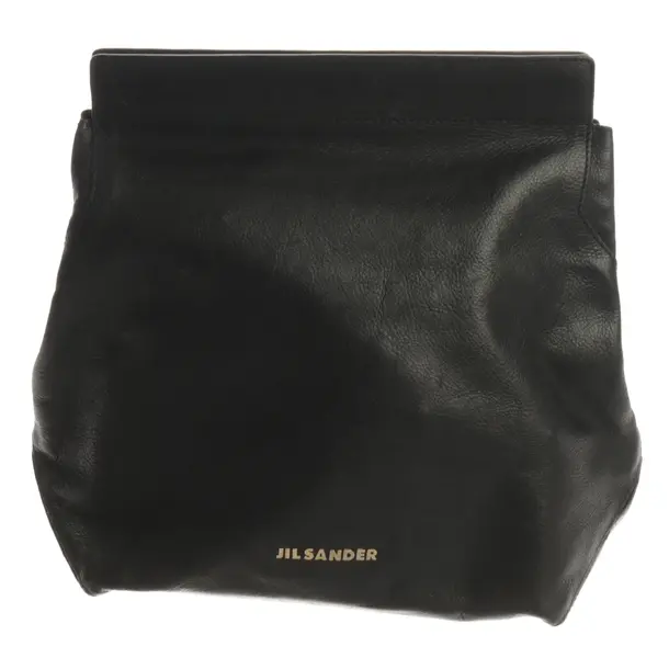 Clutch Bag, in Black, Leather, Jil Sander