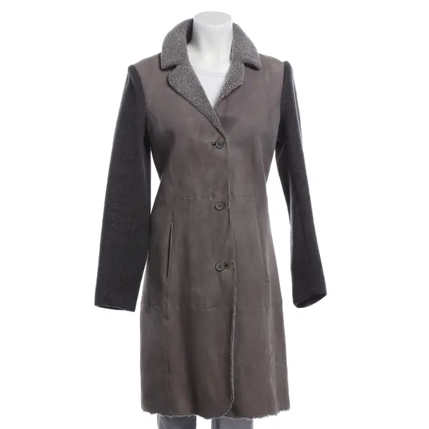 Cappotto in pelle, in Grigio, Pelle, Windsor