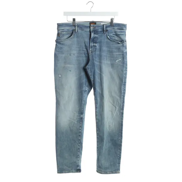 Straight Fit Jeans, in Blue, Cotton, Hugo Boss Orange