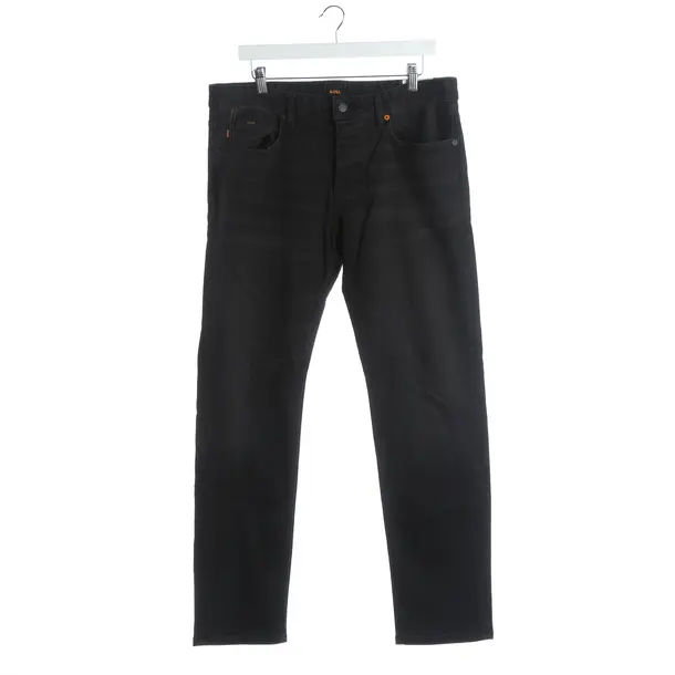Straight Fit Jeans, in Dark Gray, Cotton, Hugo Boss Orange