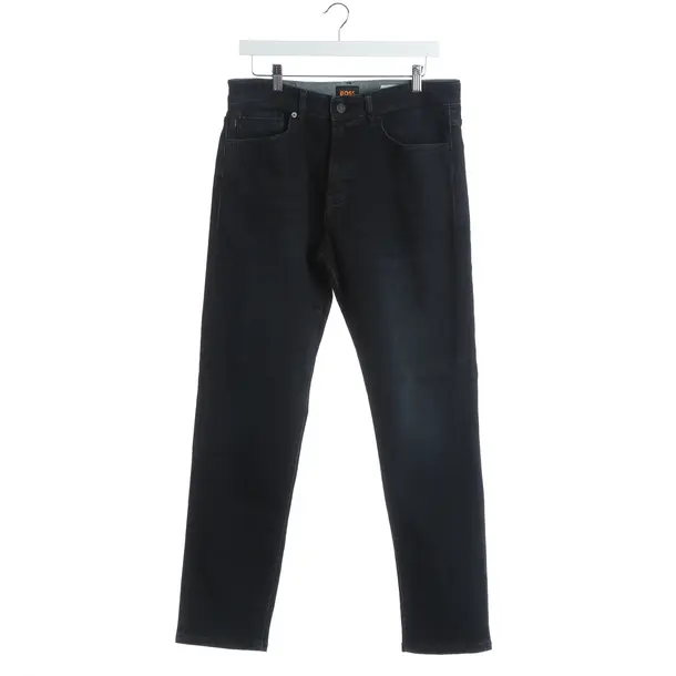 Straight Fit Jeans, in Dark Gray, Cotton, Hugo Boss Orange