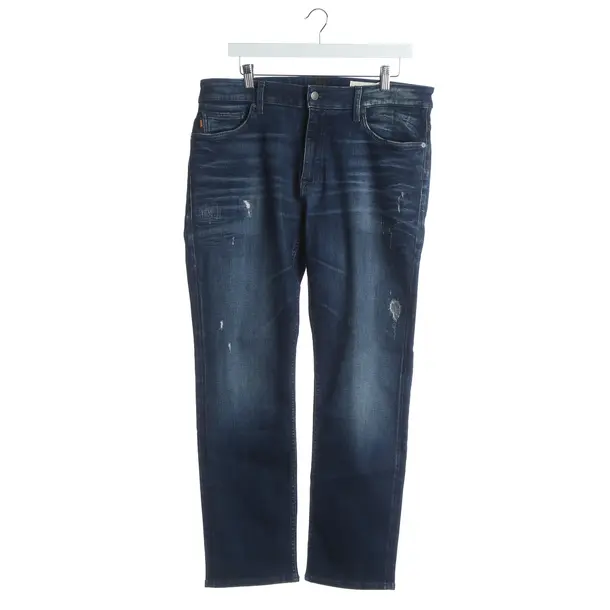 Straight Fit Jeans, in Blue, Cotton, Hugo Boss Orange