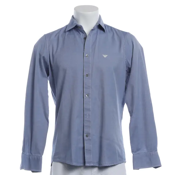 Shirt, in Blue, Cotton, Emporio Armani