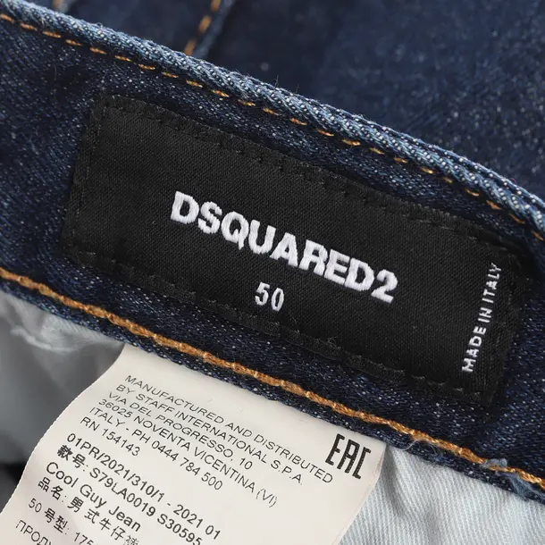 Jeans Straight Fit, in Blau, Baumwolle, Dsquared
