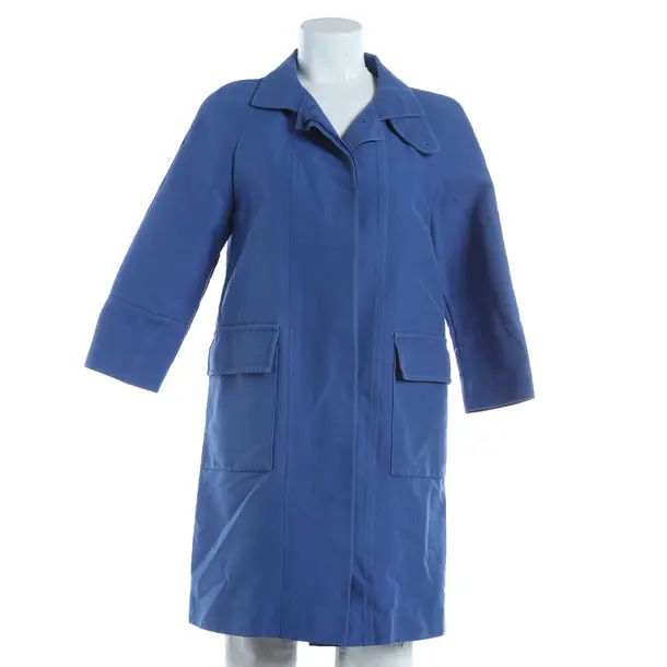 Mid-Season Coat, in Blue, Cotton, Riani