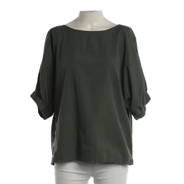 Blouse, in Green, Cotton, Closed