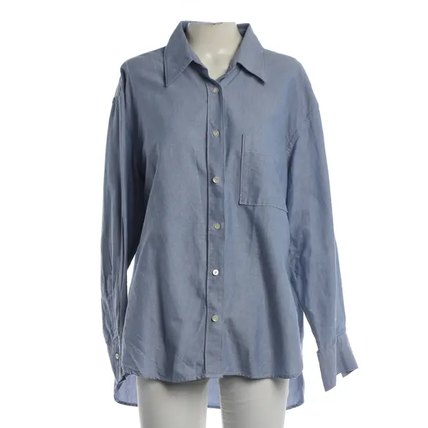 Bluse, in Blau, Baumwolle, Closed