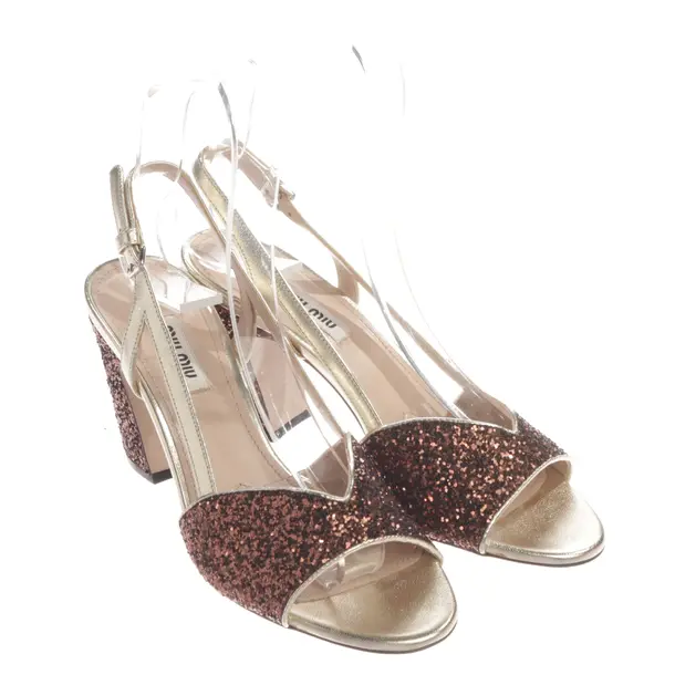 Heeled Sandals, in Brown, Miu Miu