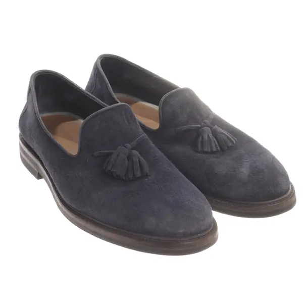 Loafers, in Navy, Brunello Cucinelli