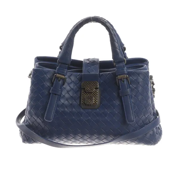 Handbag, in Navy, Leather, Bottega Veneta