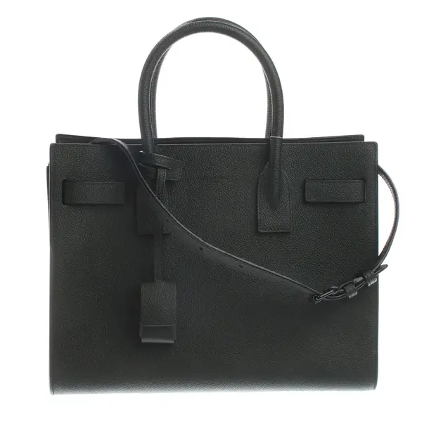 Handbag, in Dark Green, Leather, Saint Laurent
