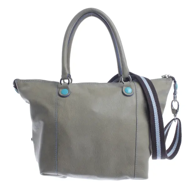 Schultertasche, in Olivgrün, Leder, Gabs