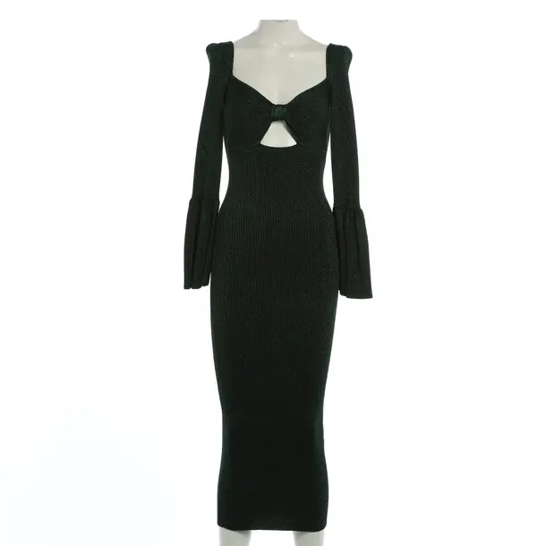 Cocktail Dress, in Green, Polyamide, self-portrait