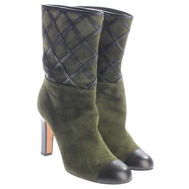 Ankle Boots, in Green, Chanel