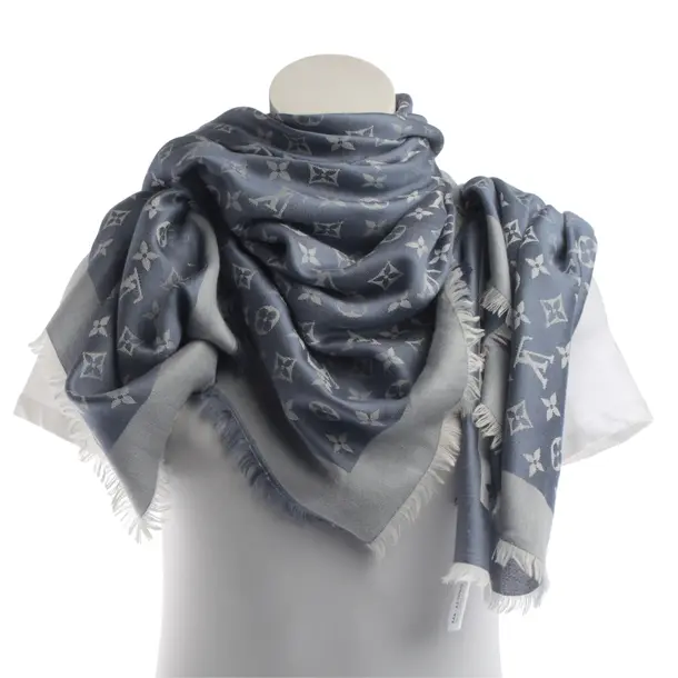 Schal, in Hellblau, Seide, Louis Vuitton