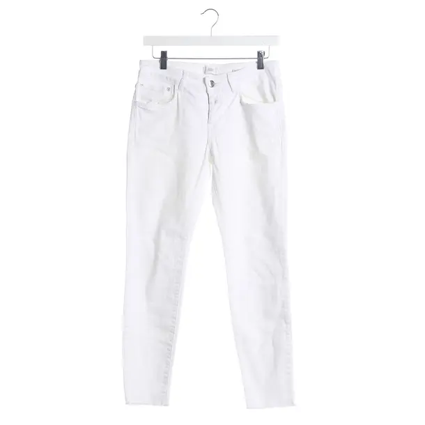 Jeans, in Bianco, Cotone, Chiuso