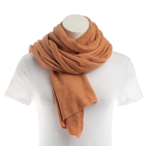 Schal, in Orange, Baumwolle, Jil Sander