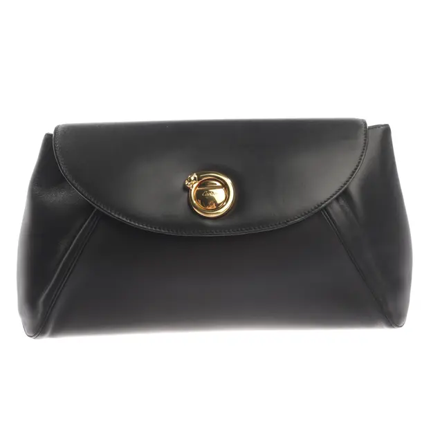 Clutch Bag, in Black, Leather, Cartier