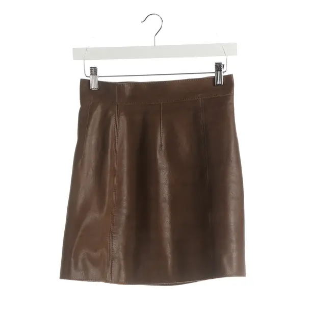 Skirt, in Brown, Leather, Dolce & Gabbana