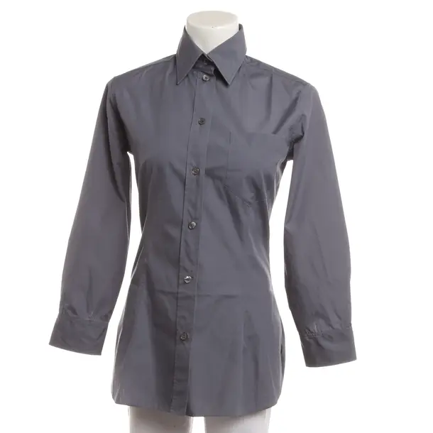Bluse, in Grau, Baumwolle, Hermès