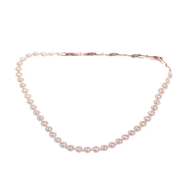 Necklace, in Gold, Metal (metallic, metallized), Swarovski