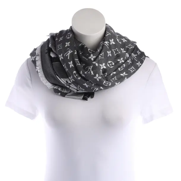 Schal, in Hellgrau, Seide, Louis Vuitton