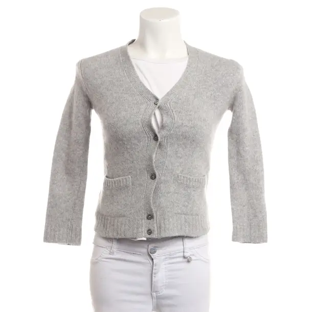 Strickjacke, in Grau, Wolle, Prada