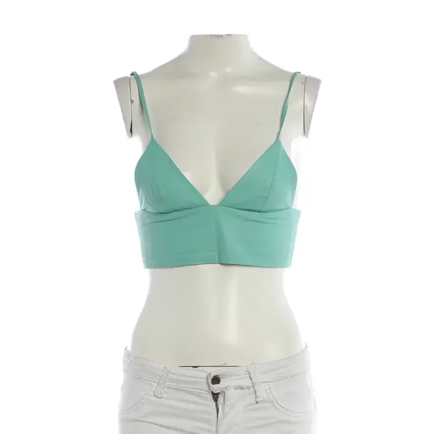 Top, in Turquoise, Leather, Alexander Wang