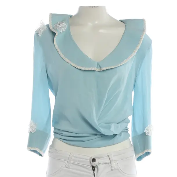 Blouse, in Blue, Polyester, Balenciaga